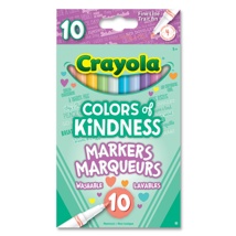 Crayola Colours of Kindness Washable Fine Line Markers, Set of 10