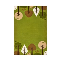 KIDSoft Tranquil Trees Rug, 7'6" x 12', Rectangle, Green