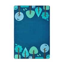 KIDSoft Tranquil Trees Rug, 7'6" x 12', Rectangle, Blue