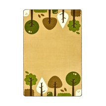 KIDSoft Tranquil Trees Rug, 7'6" x 12', Rectangle, Tan