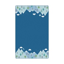 KIDSoft Tranquil Mountains Rug, 6' x 9', Rectangle, Blue