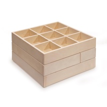 Loose Parts Stacking Wooden Trays, Set of 4