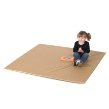 Two Tone Activity Mat, 52" x 52", Walnut and Almond, 1" Thick
