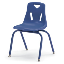 Berries Stacking Chair, 16" Seat Height, Blue