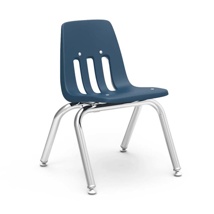 Classroom Chair, 12" Seat Height, Navy