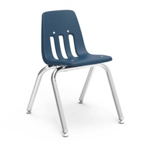 Classroom Chair, 14" Seat Height, Navy