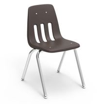 Classroom Chair, 16" Seat Height, Chocolate