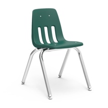 Classroom Chair, 16" Seat Height, Forest Green