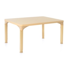 Chunky Laminate Table, 24" x 48", Rectangle, Maple, 12”-16” High