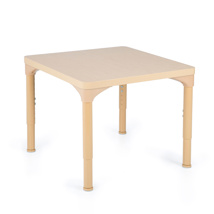 Chunky Laminate Table, 24” x 24”, Square, Maple, 15”-22” High