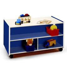 Double-Sided Mobile Storage, Toddler, Blue