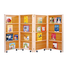 Four Panel Mobile Book Display, Birch