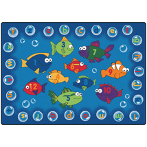 Fishing For Literacy Rug, 6' x 9', Rectangle