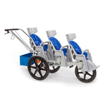 Runabout Stroller, 3 Seater, Blue