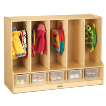 5-Section Locker, Toddler, with Bins