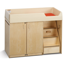 Diaper Change Table with Righthand Stairs