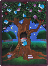 Reading Tree Rug, 5'4" x 7'8", Rectangle, Primary