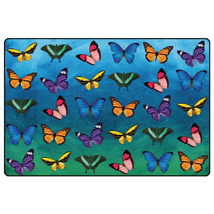 Beautiful Butterfly Seating Rug, 8' x 12', Rectangle