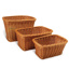 Plastic Woven Baskets, Set of 3