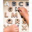 Chunky Uppercase Letter Puzzle with Chalkboard Base
