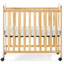 SafetyCraft Fixed-Side Compact Clearview Mobile Crib, Natural