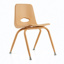 Classroom Stacking Chair, 13-1/2" Seat Height, Natural