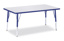 Berries Adjustable Table, 30" x 48", Rectangle, Grey with Blue, 15"-24" High